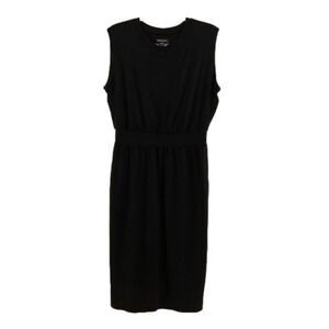 Athleta Women's Black Classic Round Neck Sleeveless Blouson Dress Size M